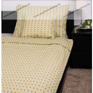 Naturtex Sárga/zöld pamut ágyneműhuzat, 3 részes