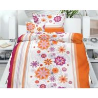 Violetta narancs mikrofibra ágyneműhuzat, 3 részes