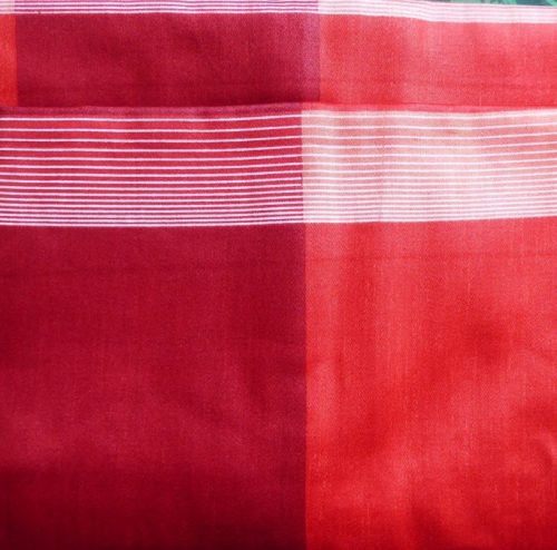 Billerbeck Bianka pamut kispárnahuzat, 36x48 cm, Piros-bordó kockás (025)