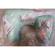   Billerbeck Bianka utazópárna/nyakpárna, 40x25 cm, Zöld/mintás