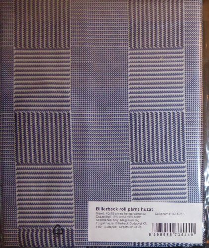 Billerbeck Bianka pamut kispárnahuzat, 36x48 cm, Kék kockás (029)