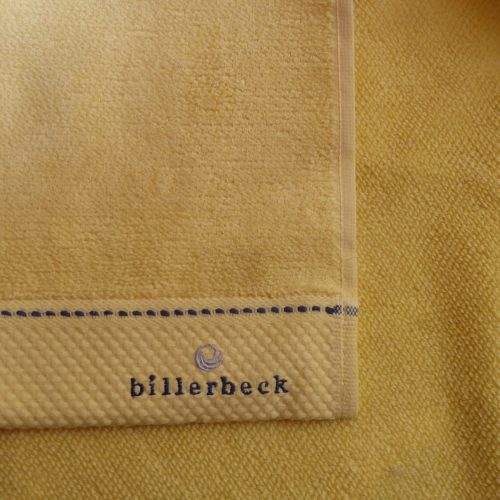 Billerbeck rizskötésű törölköző, Sárga, 50x100 cm - Billerbeck 