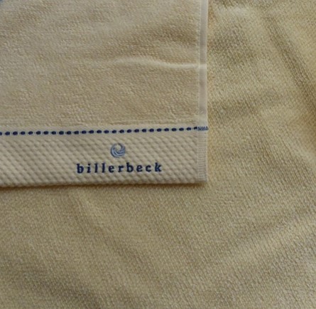 Billerbeck rizskötésű törölköző, Homok/Bézs, 50x100 cm - Billerbeck 