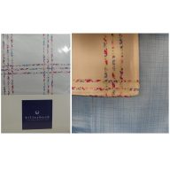   Billerbeck Bianka 3 részes pamut-szatén ágyneműhuzat, Kétoldalas Kék/Kockás (276)