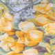 Billerbeck Bianka pamut kispárnahuzat, 36x48 cm, Virágos-sárga