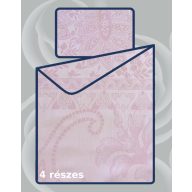   Billerbeck Bianka 4 részes pamut-szatén ágyneműhuzat, Pink jacquard (586)