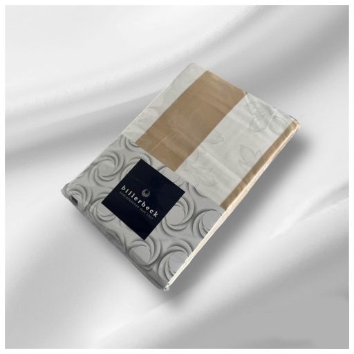 Billerbeck Bianka 4 részes pamut-szatén ágyneműhuzat, Capuccino csíkos jacquard (589)