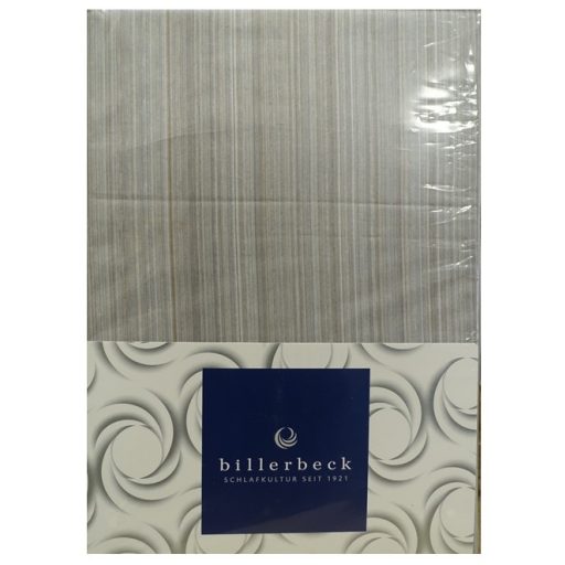 Billerbeck Bianka 4 részes pamut-szatén ágyneműhuzat, Capuccino/Grey Stripe (609)
