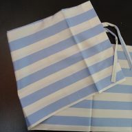   Billerbeck Elegante hengerpárna huzat, 40x15 cm, Kék csíkos (15)