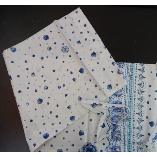 Billerbeck Elegante hengerpárna huzat, 40x15 cm, Kék kagylós (16)
