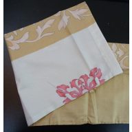   Billerbeck Elegante hengerpárna huzat, 40x15 cm, Bézs virágos (19)