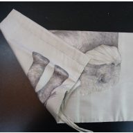   Billerbeck Elegante hengerpárna huzat, 40x15 cm, Bézs elefántos (20)