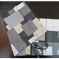   Billerbeck Elegante hengerpárna huzat, 40x15 cm, Szürke kockás (21)