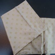   Billerbeck Elegante hengerpárna huzat, 40x15 cm, Barna csillagos (22)