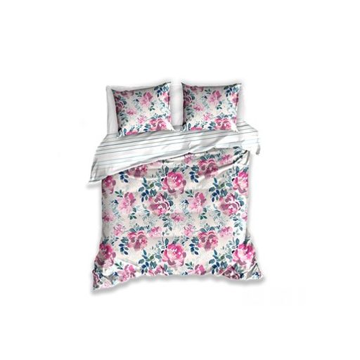 Pink virágos ágyneműhuzat (140x200 + 70x90 cm)