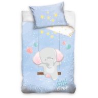 Elefántos kék ágyneműhuzat (100x135+40x60 cm)