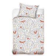 Róka és szarvas ágyneműhuzat (100x135+40x60 cm)