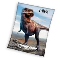 T-rex mintás pléd/ágytakaró, 130x170 cm 