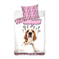   Kutya ágyneműhuzat, Pink/Can You Hug Me?, 140x200 + 70x80 cm (203006)