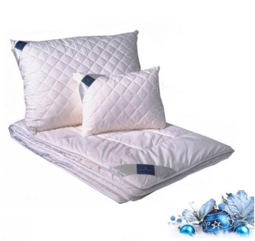 Billerbeck WOOL CLASSIC paplan, párna, kispárna gyapjú családi garnitúra, 1 db 200x220 + 2db 70x90 + 2 db 36x48 cm (2400 g)