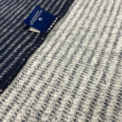 Billerbeck pamut pléd, 150x200 cm, Stripes (kék-fehér)