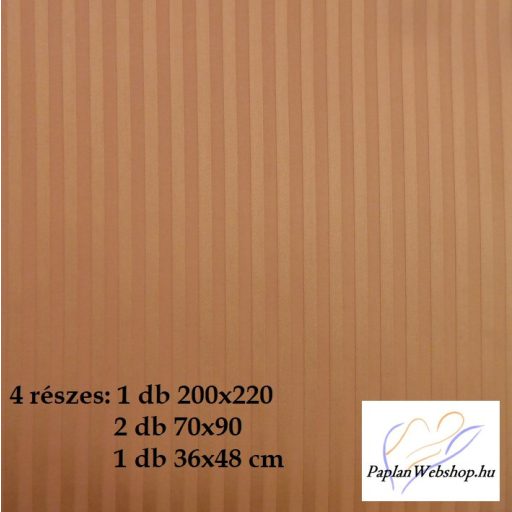 Billerbeck Réka kifutó ágyneműhuzat, Barack (200x220 cm + 2 db 70x90 cm + 1 db 40x50 cm) - Kifutó szín 