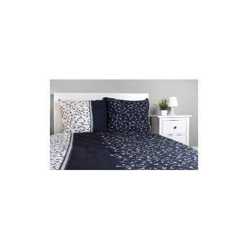 Krepp ágyneműhuzat, Fekete-fehér, 2 részes (003)