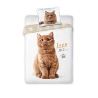 Best Friends ágyneműhuzat, Cica, 140x200 + 70x90 cm (006)