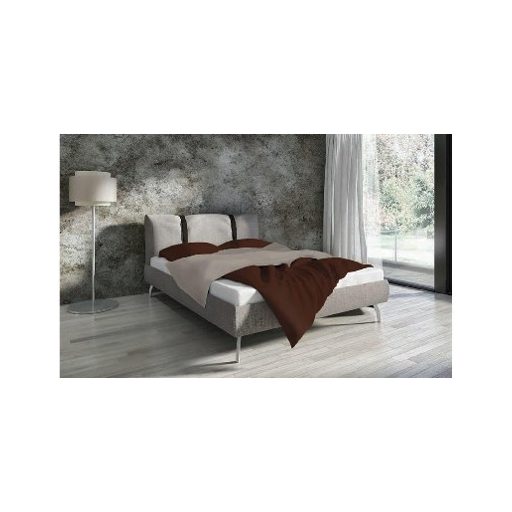 Egyszínű kétszemélyes ágyneműhuzat, Csokoládé (200x220 + 2 db 70x80 cm)