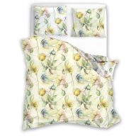   Aquarell pamut ágyneműhuzat, Sárga leveles (140x200 + 2 db 70x90 cm)