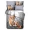Cicás/Cica és kutya Párizsban mikro ágyneműhuzat (135x200 + 80x80 cm) 