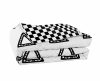 Elegancia Triumph ágytakaró, Fehér-fekete dupla háromszög, 240x260 cm (6179)