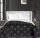 Elegancia Snowynight Nightflower ágytakaró, Hópehely - Fekete ágytakaró 220x240 cm (6391)