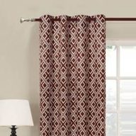 Készfüggöny, Triangles Barna kockás, 140x245 cm