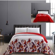   Elegancia BOHO kétoldalas ágytakaró, Bordó-fehér mintás, 170x210 cm (5871)