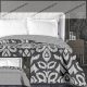 Elegancia ágytakaró, Fekete levélmintás, 170x210 cm
