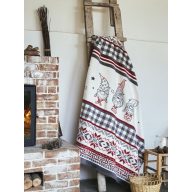 Karácsonyi Manós mintás pléd, 150x200 cm