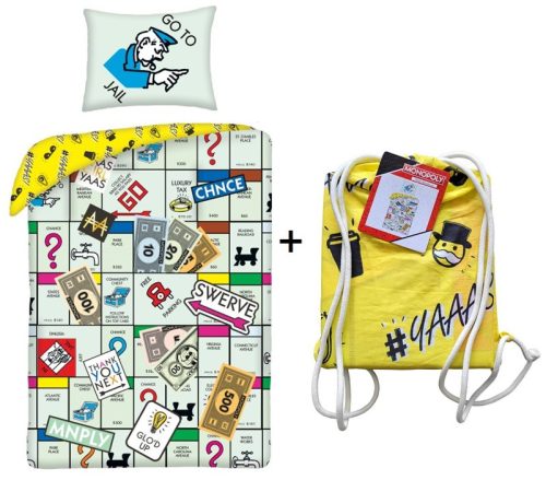 Monopoly ágyneműhuzat + tornazsák szett (100 % pamut) (1104)