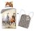 Lovas ágyneműhuzat + sportzsák szett, Two horses (100% pamut) (0095)