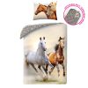 Lovas ágyneműhuzat + tornazsák szett, Two horses (100% pamut) (0095)