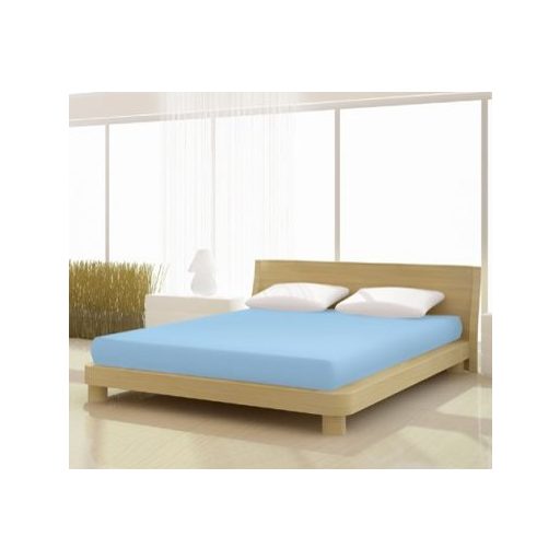 Jersey gumis lepedő, 90-100x200 cm, 135 g/nm, Kék/Bleu (232)- Mr Sandman