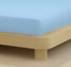 Jersey gumis lepedő, 90-100x200 cm, 135 g/nm, Kék/Bleu (232)- Mr Sandman