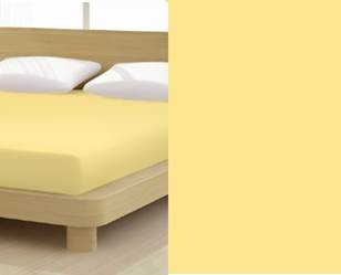 Jersey gumis lepedő, 180-200x200 cm, 150 g/nm, Sárga/Gold  (214)- Mr Sandman