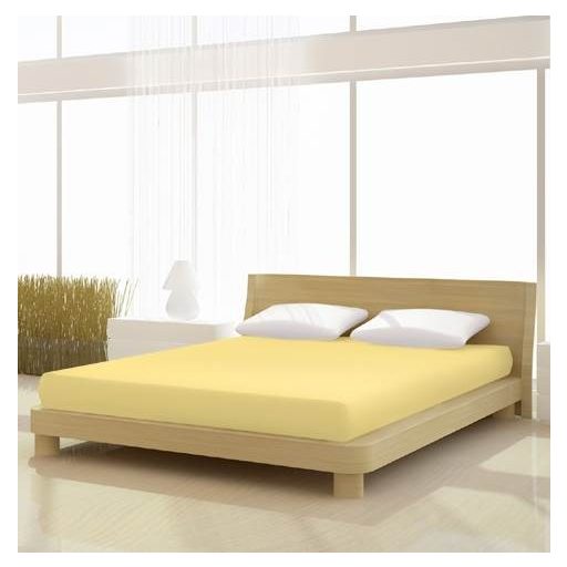 Jersey gumis lepedő, 180-200x200 cm, 150 g/nm, Sárga/Gold (214)- Mr Sandman