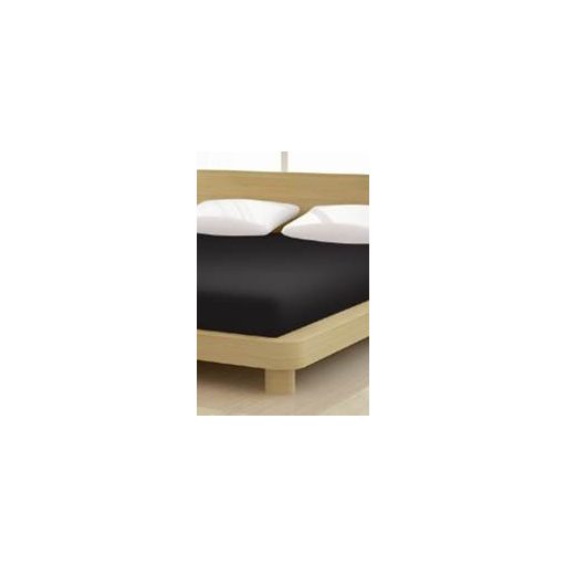Jersey gumis lepedő, 180-200x200 cm, 150 g/nm, Fekete (249)- Mr Sandman