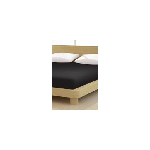 Jersey gumis lepedő, 90-100x200 cm, 150 g/nm, Fekete (249) - Mr Sandman