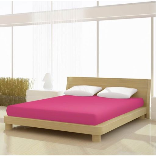 Baba Jersey gumis lepedő, 60-70x120-140 cm, 150 g/nm, Pink (243) - Mr Sandman