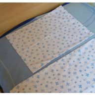   Pillangós-virágos kék ágyneműhuzat (90x130 + 40x50 cm) - Naturtex