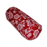 Hengerpárna toll töltettel, Virágos, 35x15 cm