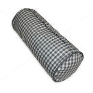 Hengerpárna toll töltettel, Kockás, 35x15 cm